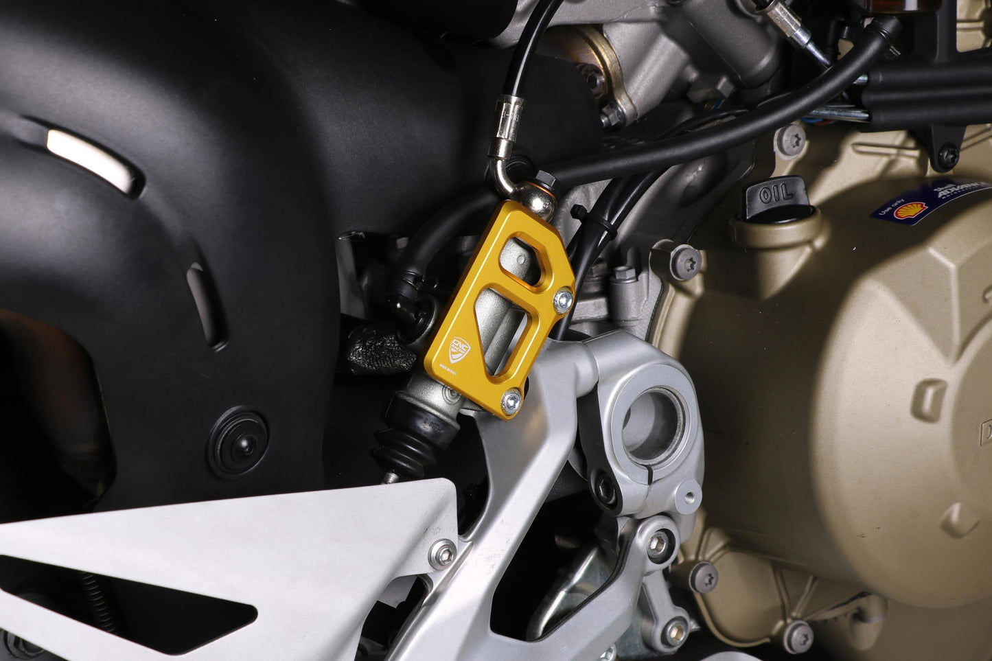 PR325 - CNC RACING Ducati / Moto Guzzi Rear Brake Master Cylinder Protector (for OEM rearset) – Accessories in the Motoraider Motorcycle Aftermarket Accessories and Parts Online Shop