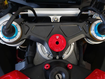PSA51 - CNC RACING Ducati Streetfighter V2 / V4 / Panigale V4 Top Steering Plate Nut Cap – Accessories in the Motoraider Motorcycle Aftermarket Accessories and Parts Online Shop