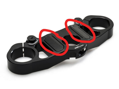 PSA11 - CNC RACING Ducati Monster Triple Clamps Top Yoke Hole Covers – Accessories in the Motoraider Motorcycle Aftermarket Accessories and Parts Online Shop