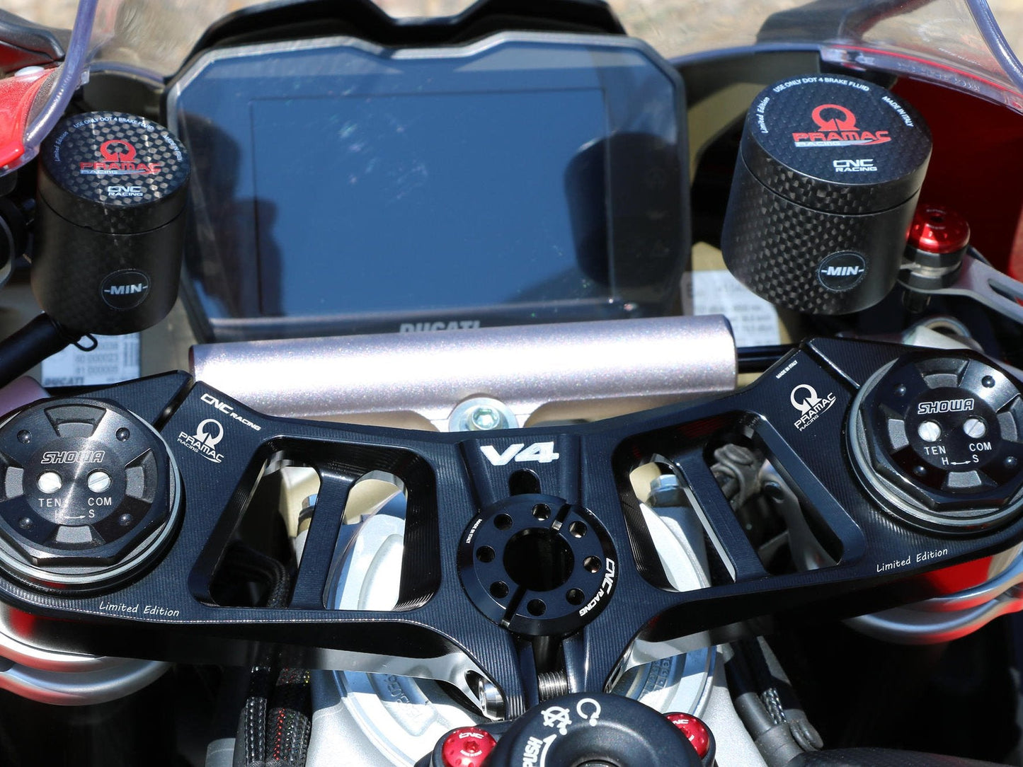 PST15PR - CNC RACING Ducati Panigale V4 (18/24) Triple Clamps Top Plate (Pramac edition) – Accessories in the Motoraider Motorcycle Aftermarket Accessories and Parts Online Shop