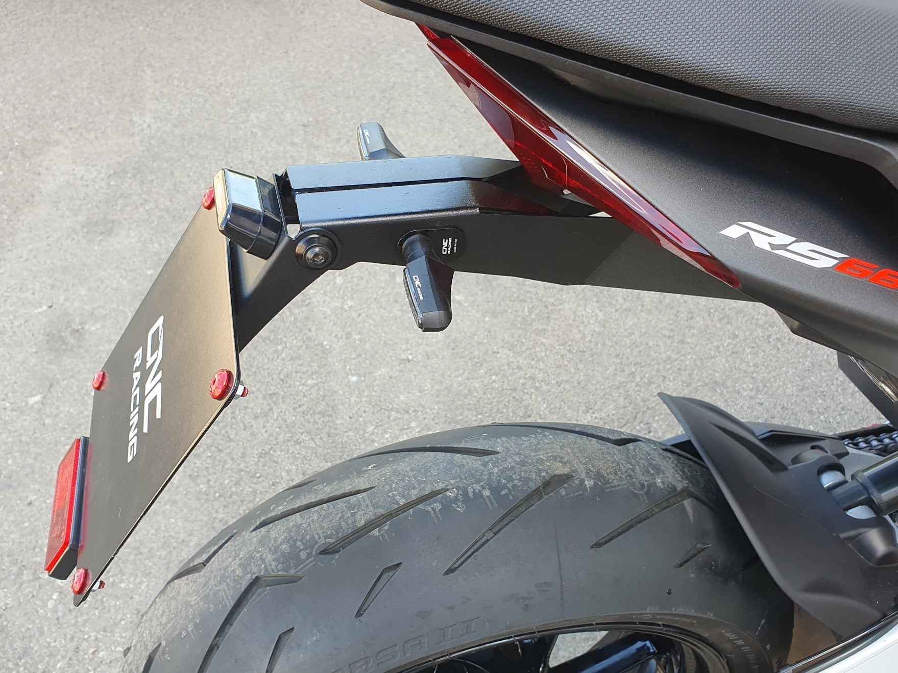 PT160 - CNC RACING Aprilia (2021+) Adjustable LED License Plate Holder – Accessories in the Motoraider Motorcycle Aftermarket Accessories and Parts Online Shop