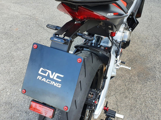PT160 - CNC RACING Aprilia (2021+) Adjustable LED License Plate Holder – Accessories in the Motoraider Motorcycle Aftermarket Accessories and Parts Online Shop