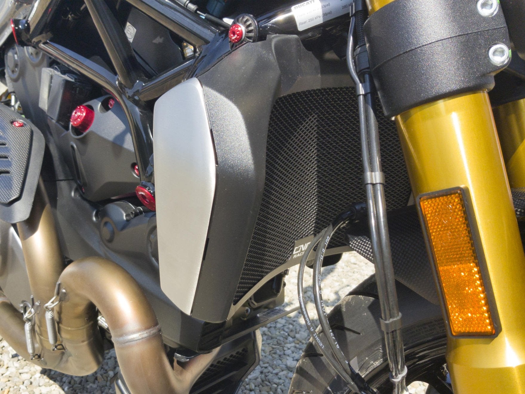 RA012 - CNC RACING Ducati Monster / SuperSport Radiator Guard – Accessories in the Motoraider Motorcycle Aftermarket Accessories and Parts Online Shop