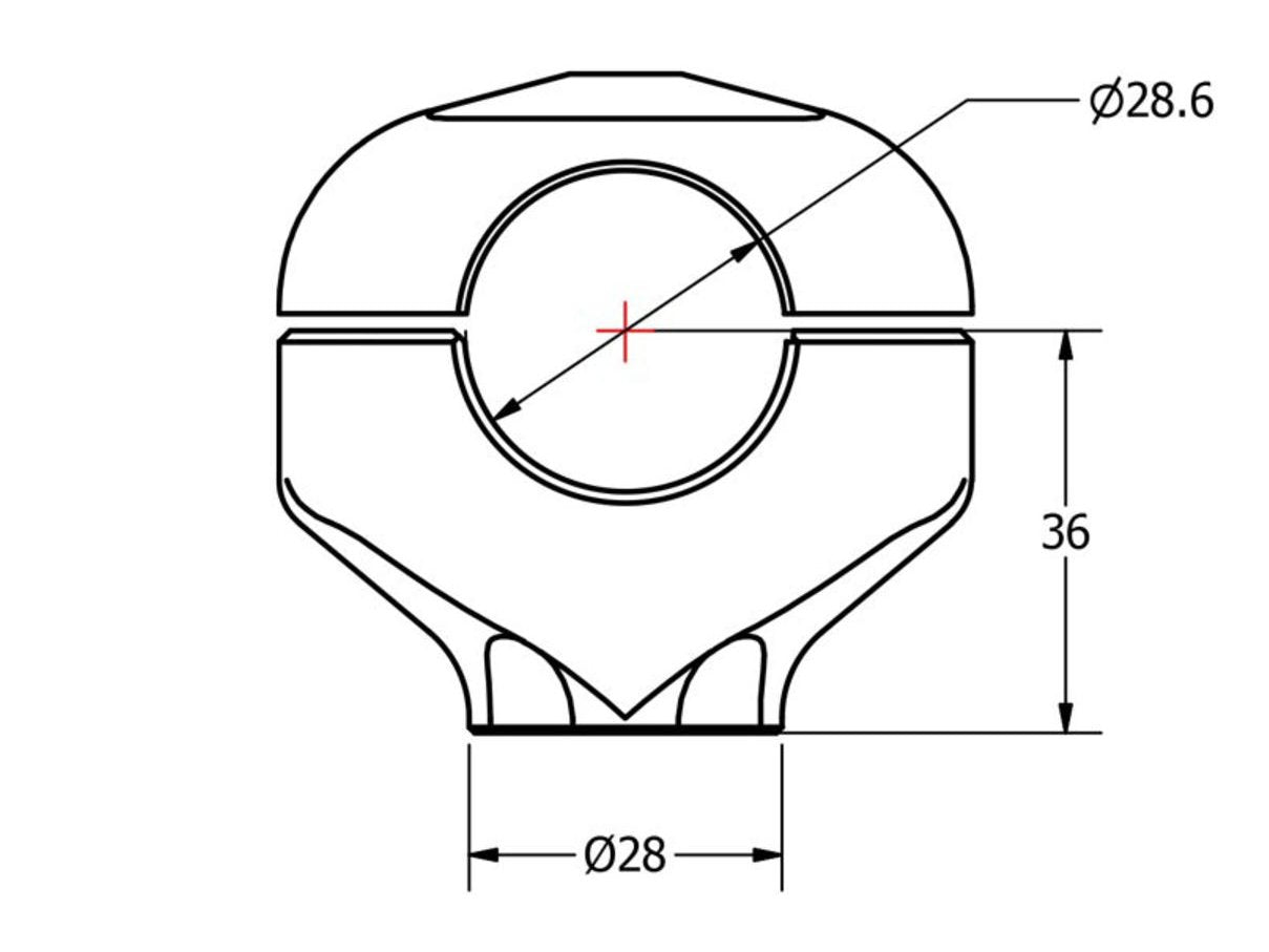 RM220 - CNC RACING Ducati / MV Agusta Handlebar Riser (36 mm, conical) – Accessories in the Motoraider Motorcycle Aftermarket Accessories and Parts Online Shop