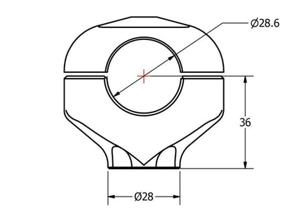 RM220 - CNC RACING Ducati / MV Agusta Handlebar Riser (36 mm, conical) – Accessories in the Motoraider Motorcycle Aftermarket Accessories and Parts Online Shop