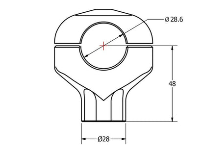 RM221 - CNC RACING Handlebar Riser (48 mm, conical) – Accessories in the Motoraider Motorcycle Aftermarket Accessories and Parts Online Shop