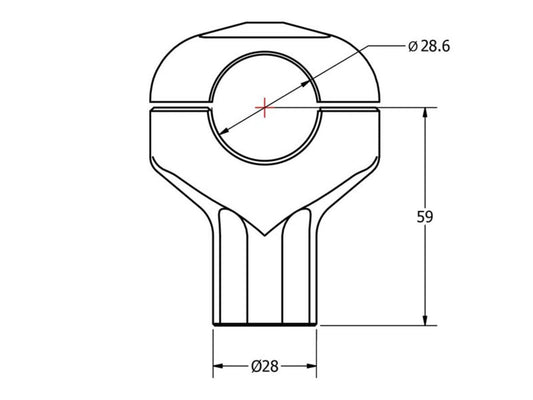 RM222 - CNC RACING Ducati / MV Agusta Handlebar Riser (59 mm, conical) – Accessories in the Motoraider Motorcycle Aftermarket Accessories and Parts Online Shop