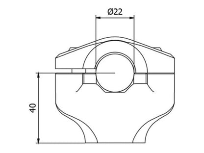 RM240 - CNC RACING Ducati Monster / Hypermotard Handlebar Riser (Ø 22 mm) – Accessories in the Motoraider Motorcycle Aftermarket Accessories and Parts Online Shop