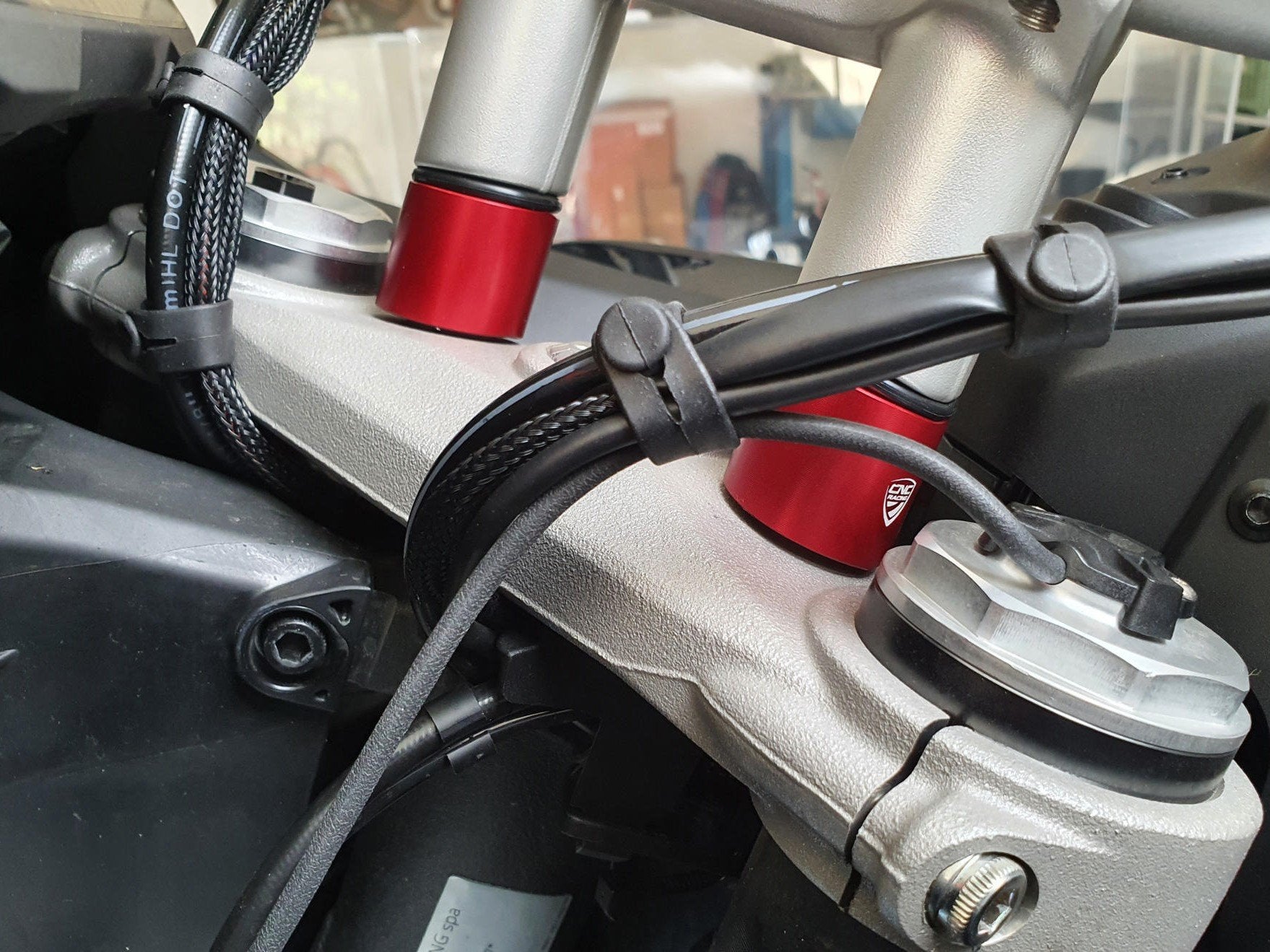 RM258 - CNC RACING Ducati Multistrada V4 (2021+) Handlebar Riser Spacers (H 30mm) – Accessories in the Motoraider Motorcycle Aftermarket Accessories and Parts Online Shop