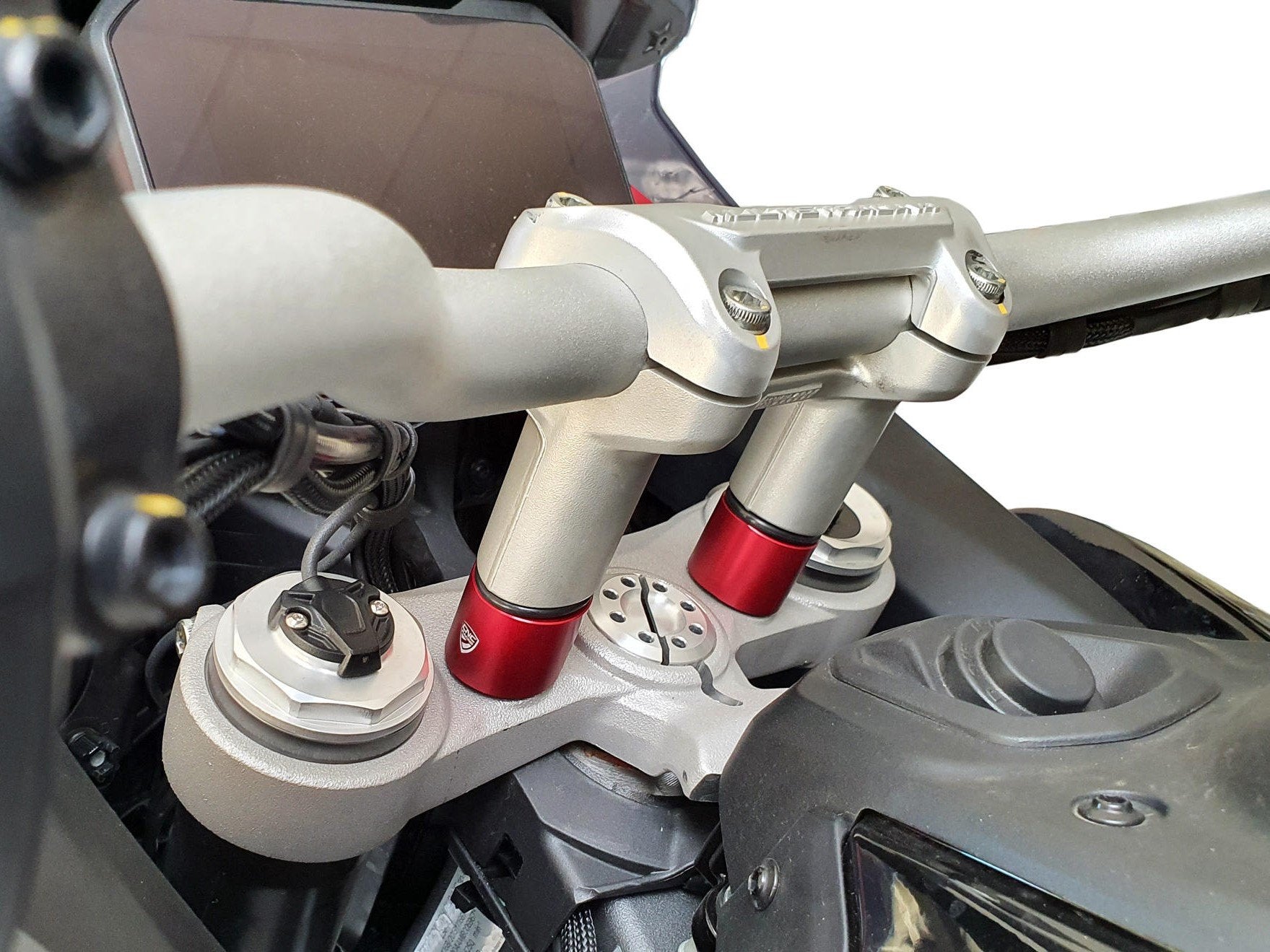 RM258 - CNC RACING Ducati Multistrada V4 (2021+) Handlebar Riser Spacers (H 30mm) – Accessories in the Motoraider Motorcycle Aftermarket Accessories and Parts Online Shop