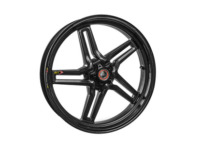 BST Ducati Monster 821 Carbon Wheel "Rapid TEK" (front, 5 slanted spokes, black hubs) – Accessories in the Motoraider Motorcycle Aftermarket Accessories and Parts Online Shop