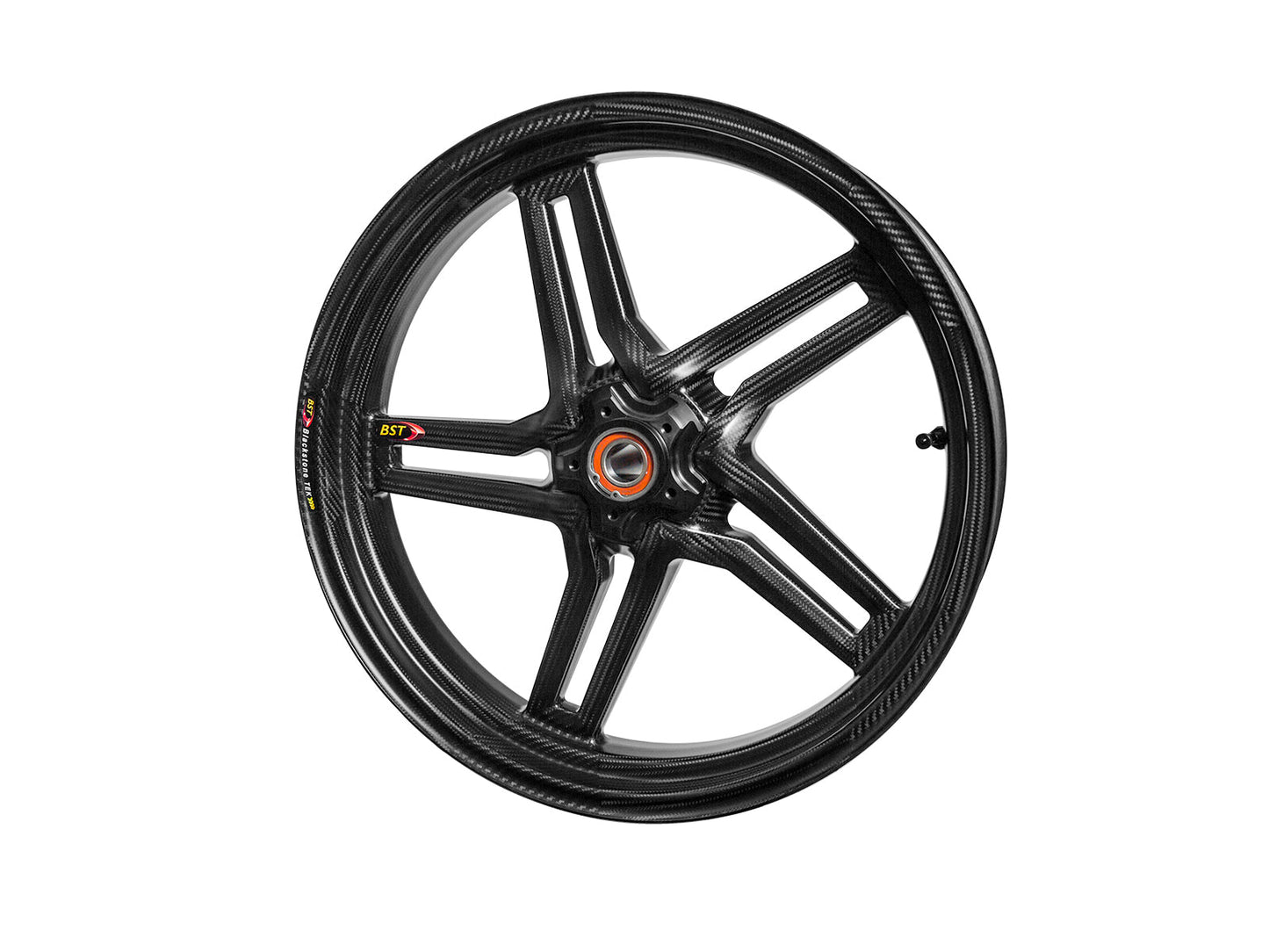 BST Ducati Monster 821 Carbon Wheel "Rapid TEK" (front, 5 slanted spokes, black hubs) – Accessories in the Motoraider Motorcycle Aftermarket Accessories and Parts Online Shop