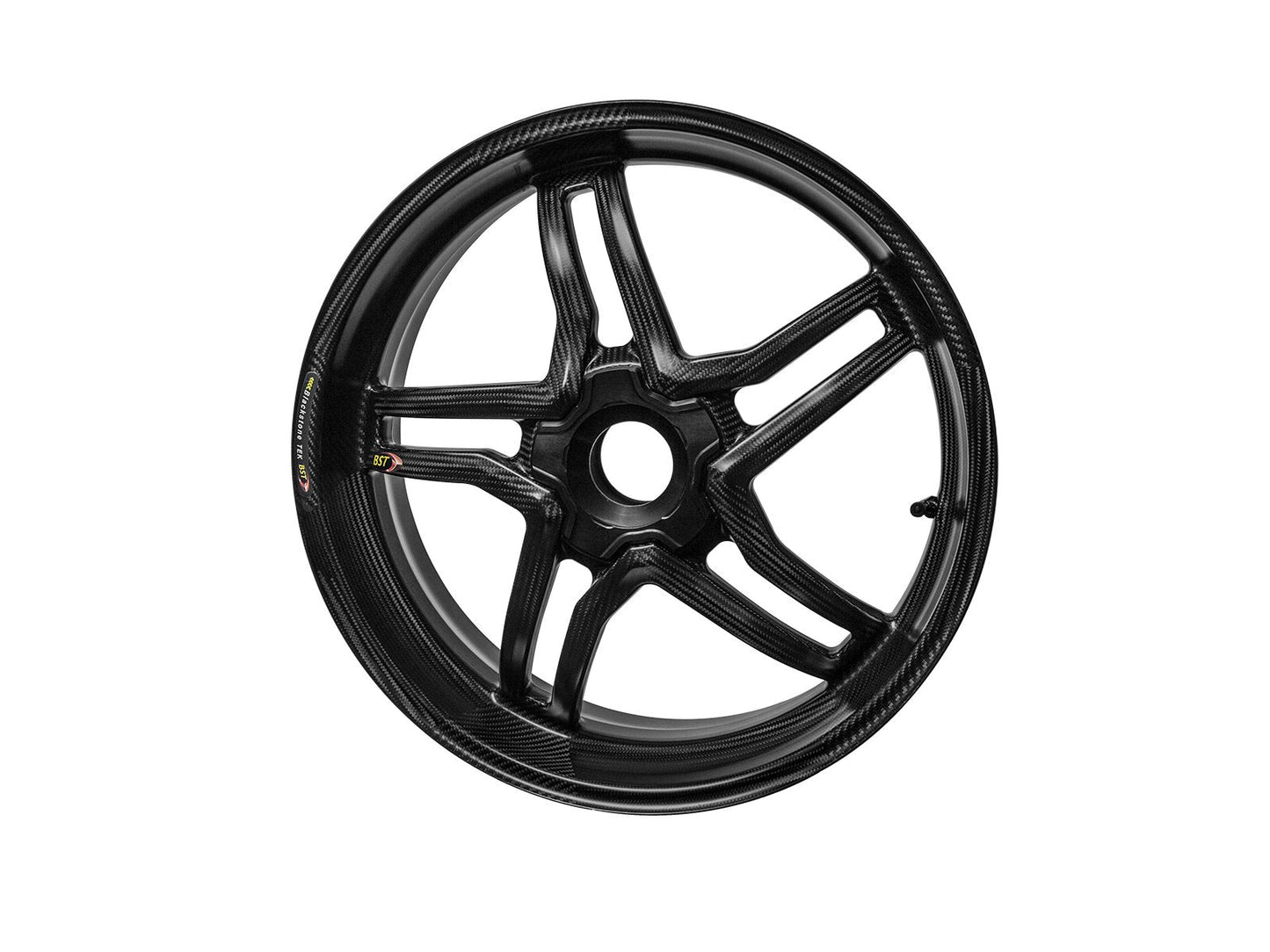 BST Kawasaki ZX-10R (11/...) Carbon Wheel "Rapid TEK" (conventional rear, 5 slanted spokes, black hubs) – Accessories in the Motoraider Motorcycle Aftermarket Accessories and Parts Online Shop