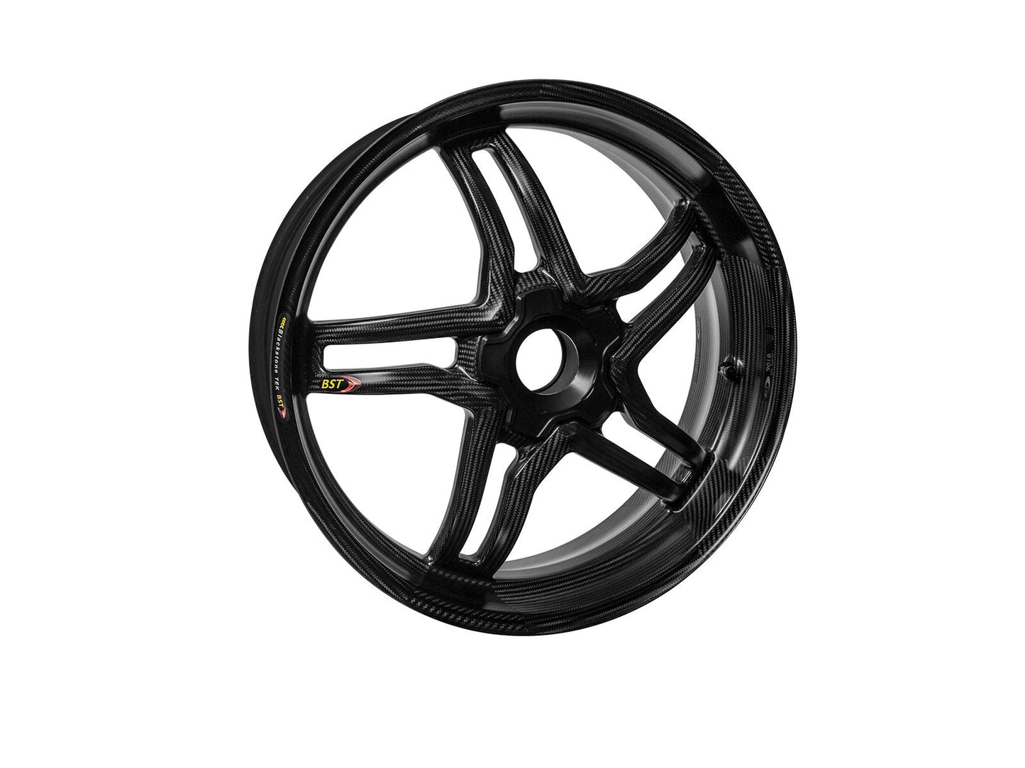 BST MV Agusta Brutale 1078RR / 990R Carbon Wheel "Rapid TEK" (offset rear, 5 slanted spokes, black hubs) – Accessories in the Motoraider Motorcycle Aftermarket Accessories and Parts Online Shop
