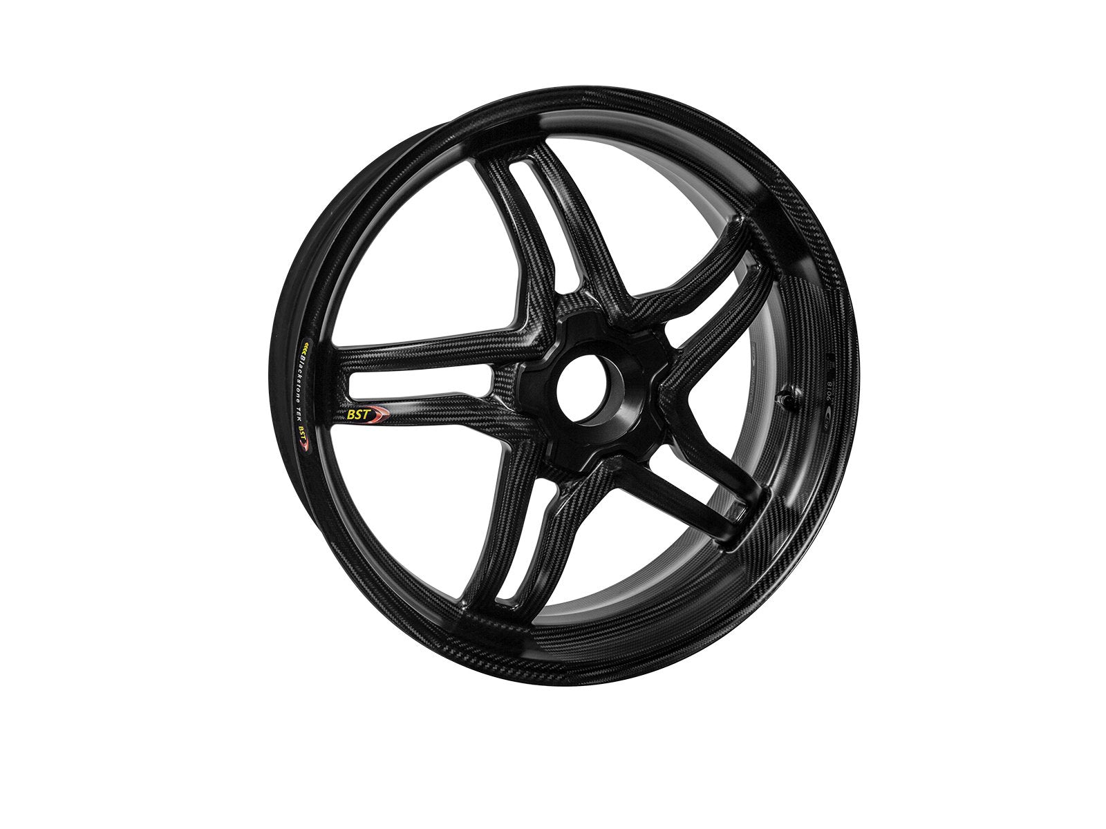 BST Ducati Hypermotard 1100 Carbon Wheel "Rapid TEK" (offset rear, 5 slanted spokes, black hubs) – Accessories in the Motoraider Motorcycle Aftermarket Accessories and Parts Online Shop