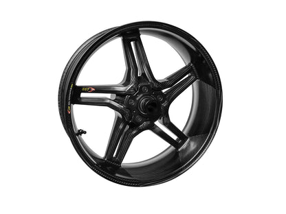 BST Aprilia RSV4 Carbon Wheel "Rapid TEK" (conventional rear, 5 slanted spokes, black hubs) – Accessories in the Motoraider Motorcycle Aftermarket Accessories and Parts Online Shop