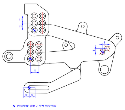 PE407PR - CNC RACING Ducati Panigale V4 (18/24) Adjustable Rearset "Easy" (Pramac Racing edition) – Accessories in the Motoraider Motorcycle Aftermarket Accessories and Parts Online Shop