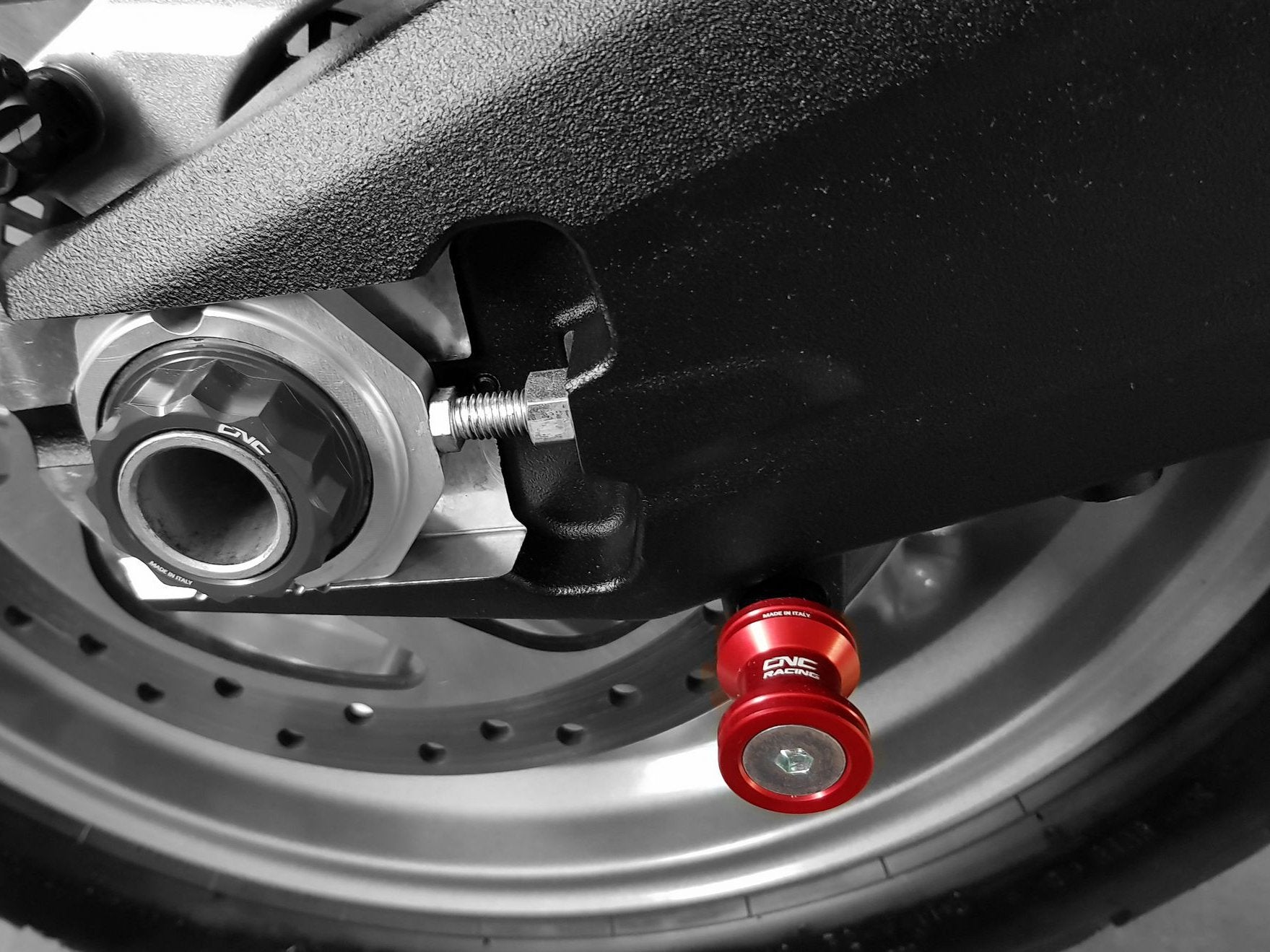 SC195 - CNC RACING Ducati Hypermotard 698 Mono / Multistrada Swingarm Spools – Accessories in the Motoraider Motorcycle Aftermarket Accessories and Parts Online Shop