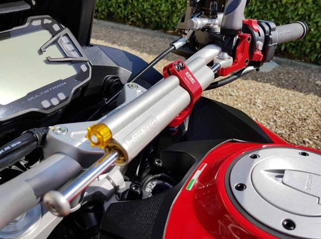 Ducati Multistrada 950 (17/18) OHLINS Steering Damper + CNC RACING Mounting Kit – Accessories in the Motoraider Motorcycle Aftermarket Accessories and Parts Online Shop