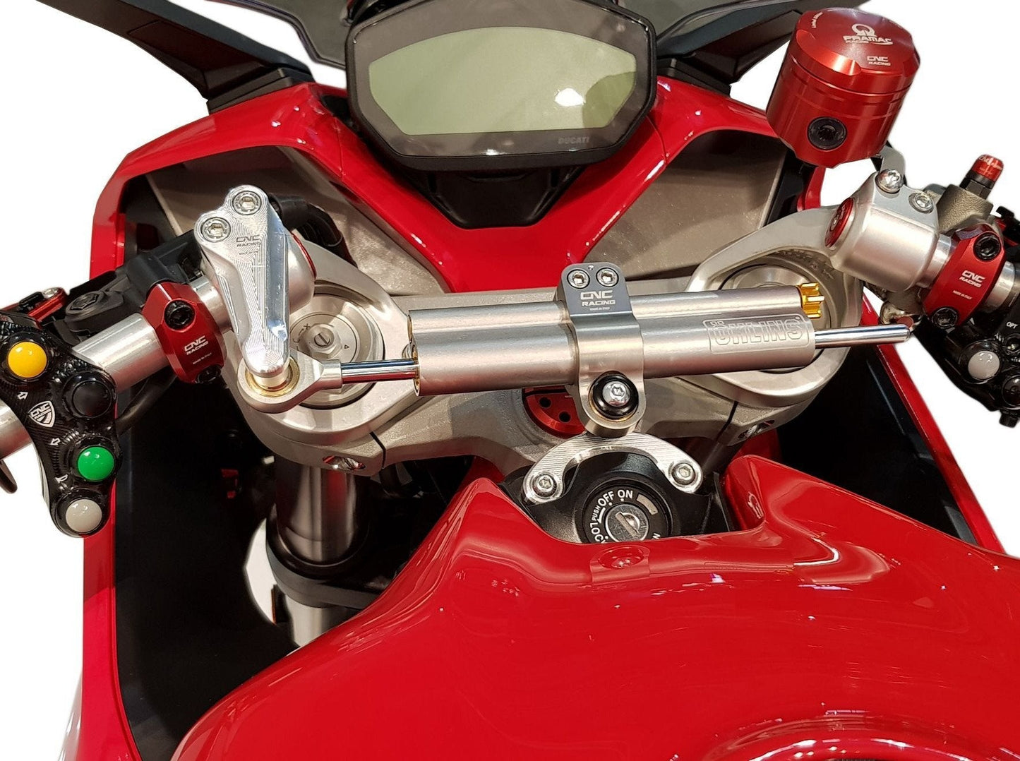 Ducati Supersport 950 / 939 OHLINS Steering Damper + CNC RACING Mounting Kit – Accessories in the Motoraider Motorcycle Aftermarket Accessories and Parts Online Shop