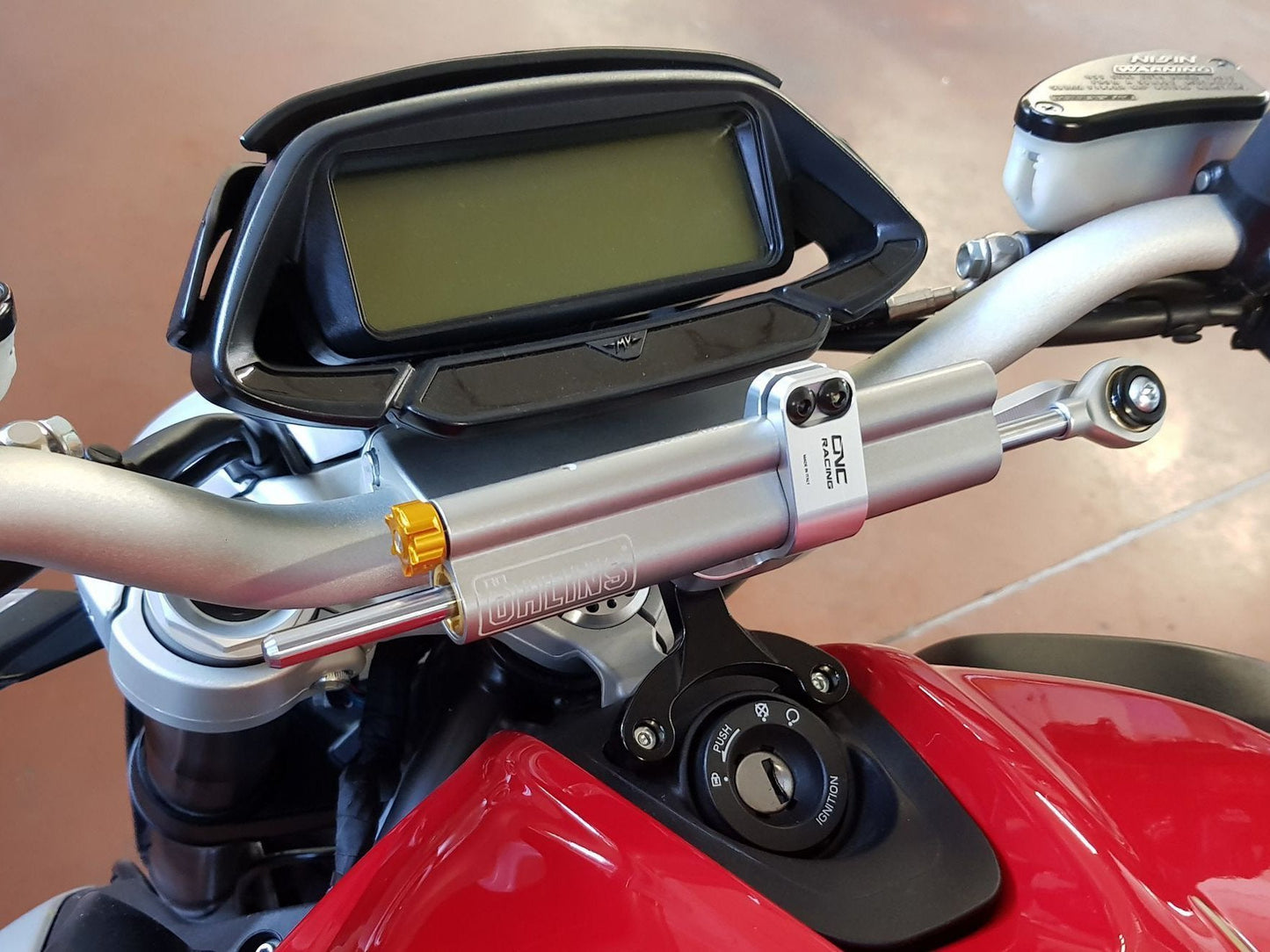 MV Agusta Brutale 800 (2016+) OHLINS Steering Damper + CNC RACING Mounting Kit – Accessories in the Motoraider Motorcycle Aftermarket Accessories and Parts Online Shop