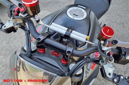 Ducati Monster 950 / 937 (2021+) OHLINS Steering Damper + CNC RACING Mounting Kit – Accessories in the Motoraider Motorcycle Aftermarket Accessories and Parts Online Shop