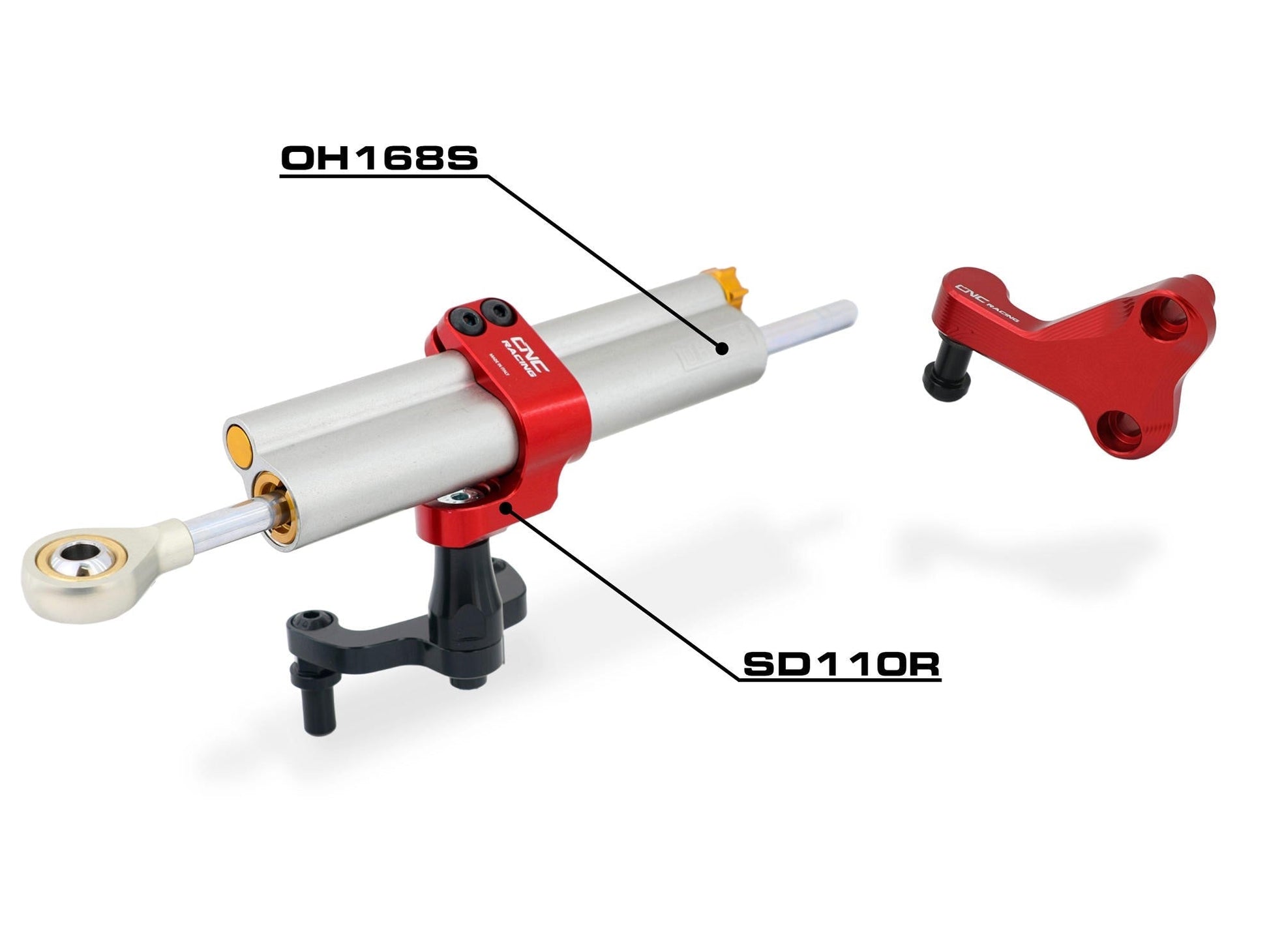 Ducati Monster 950 / 937 (2021+) OHLINS Steering Damper + CNC RACING Mounting Kit – Accessories in the Motoraider Motorcycle Aftermarket Accessories and Parts Online Shop