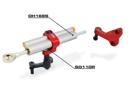 Ducati Monster 950 / 937 (2021+) OHLINS Steering Damper + CNC RACING Mounting Kit – Accessories in the Motoraider Motorcycle Aftermarket Accessories and Parts Online Shop