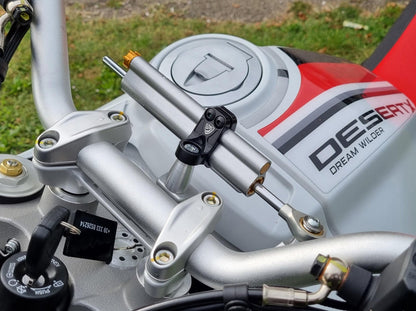 Ducati DesertX (2022+) OHLINS Steering Damper + CNC RACING Mounting Kit – Accessories in the Motoraider Motorcycle Aftermarket Accessories and Parts Online Shop