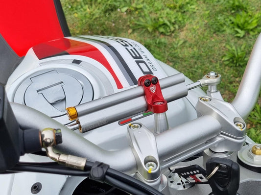 Ducati DesertX (2022+) OHLINS Steering Damper + CNC RACING Mounting Kit – Accessories in the Motoraider Motorcycle Aftermarket Accessories and Parts Online Shop