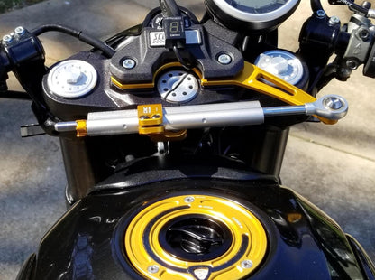 Ducati Scrambler Café Racer (17/21) OHLINS Steering Damper + CNC RACING Mounting Kit – Accessories in the Motoraider Motorcycle Aftermarket Accessories and Parts Online Shop