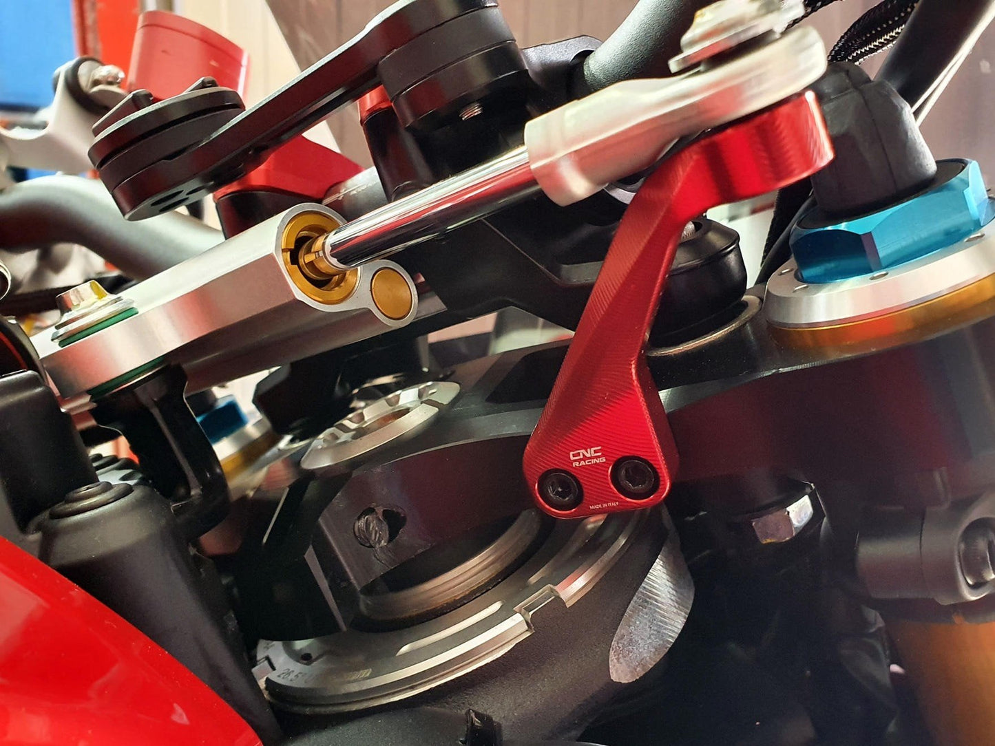 SDA02 - CNC RACING Ducati Streetfighter V4/V2 Steering Damper Bracket – Accessories in the Motoraider Motorcycle Aftermarket Accessories and Parts Online Shop