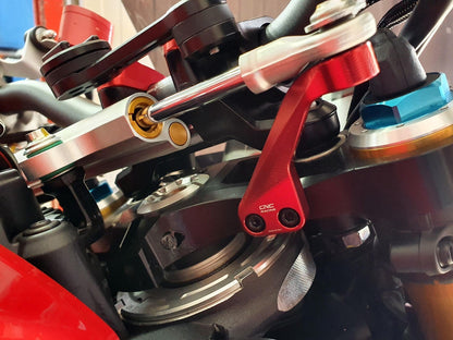 SDA02 - CNC RACING Ducati Streetfighter V4/V2 Steering Damper Bracket – Accessories in the Motoraider Motorcycle Aftermarket Accessories and Parts Online Shop
