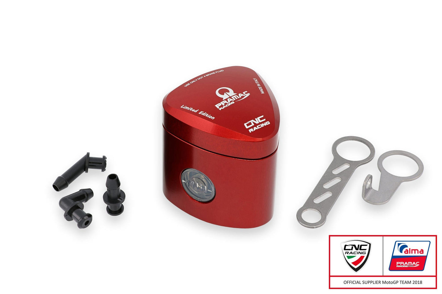 SE500PR - CNC RACING Universal 12 ml Rear Brake Fluid Tank "Rebel" (Pramac Racing edition) – Accessories in the Motoraider Motorcycle Aftermarket Accessories and Parts Online Shop