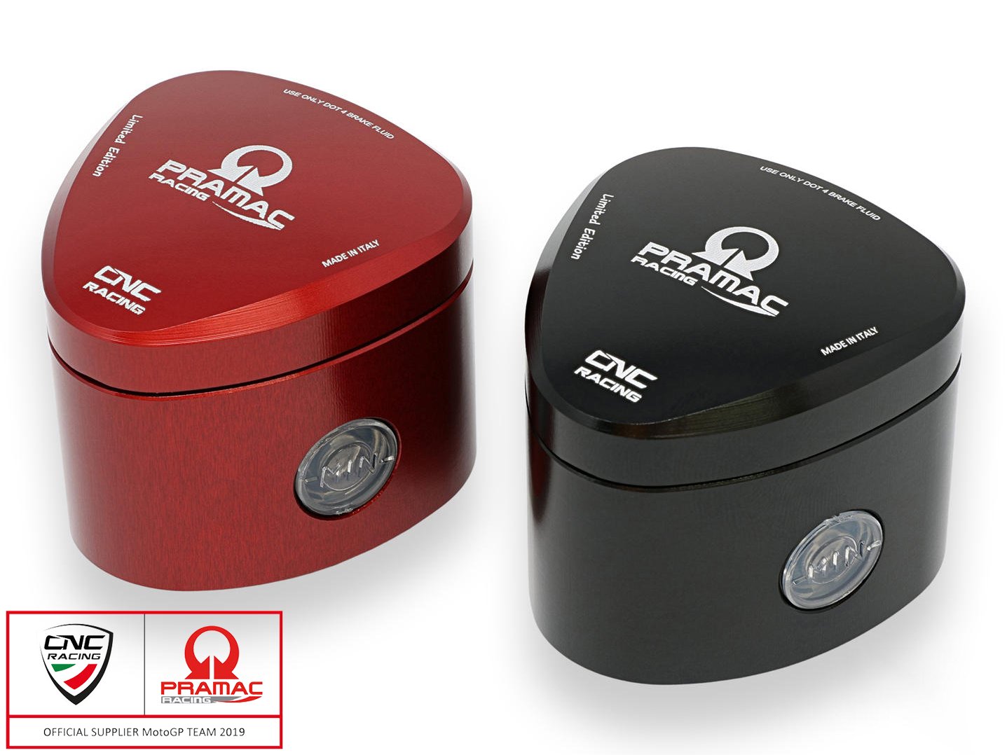 SE501PR - CNC RACING Universal 25 ml Front Brake Fluid Reservoir "Rebel" (Pramac Racing edition) – Accessories in the Motoraider Motorcycle Aftermarket Accessories and Parts Online Shop