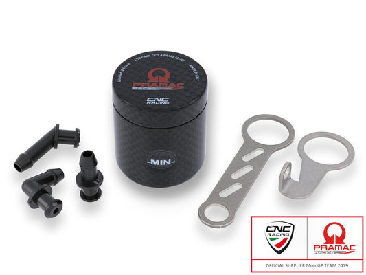 SE800PR - CNC RACING Universal 12 ml Carbon Rear Brake Fluid Tank (Pramac Racing Limited Edition) – Accessories in the Motoraider Motorcycle Aftermarket Accessories and Parts Online Shop