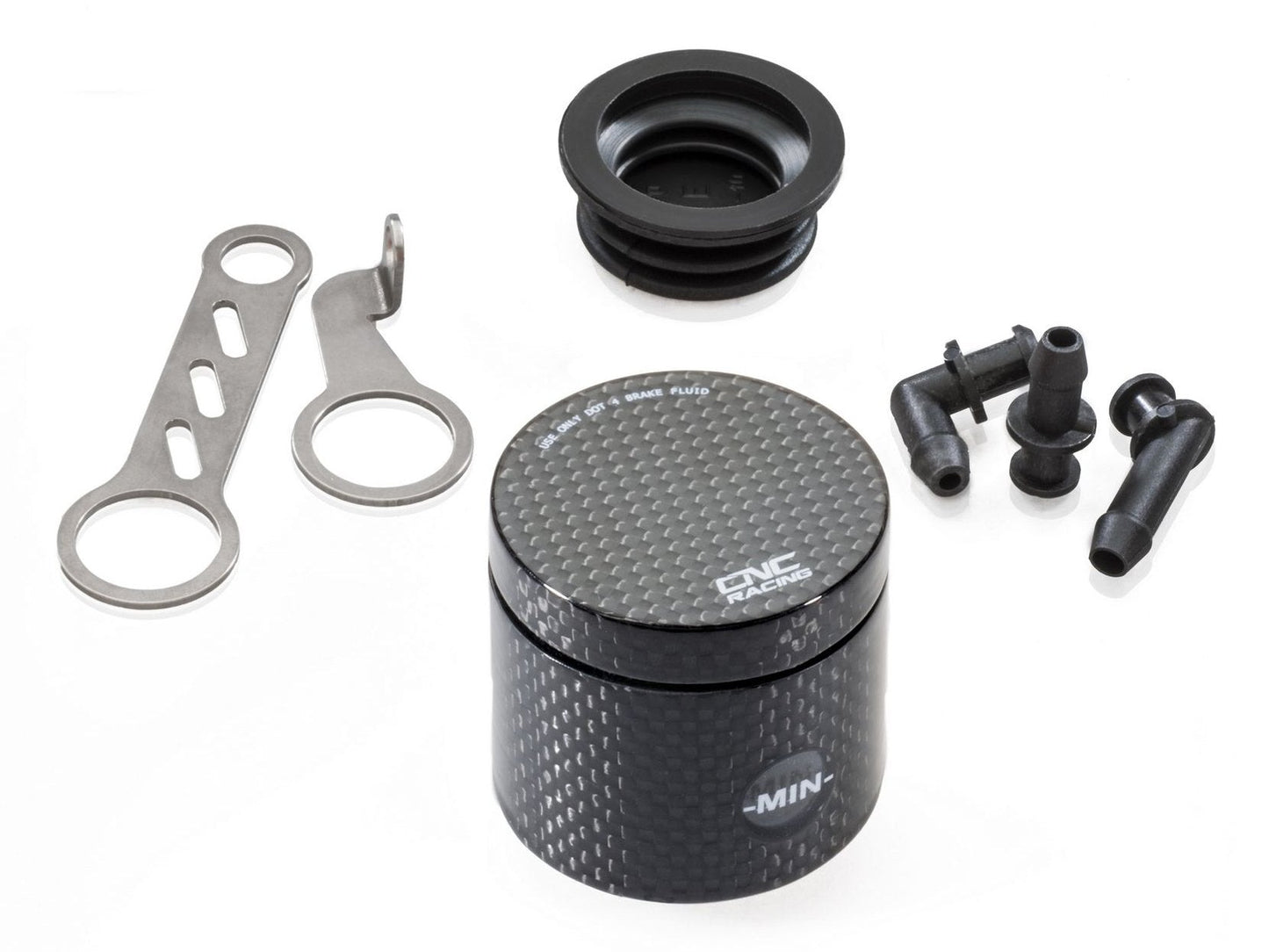 SE801 - CNC RACING Universal 25 ml Carbon Front Brake Fluid Tank – Accessories in the Motoraider Motorcycle Aftermarket Accessories and Parts Online Shop