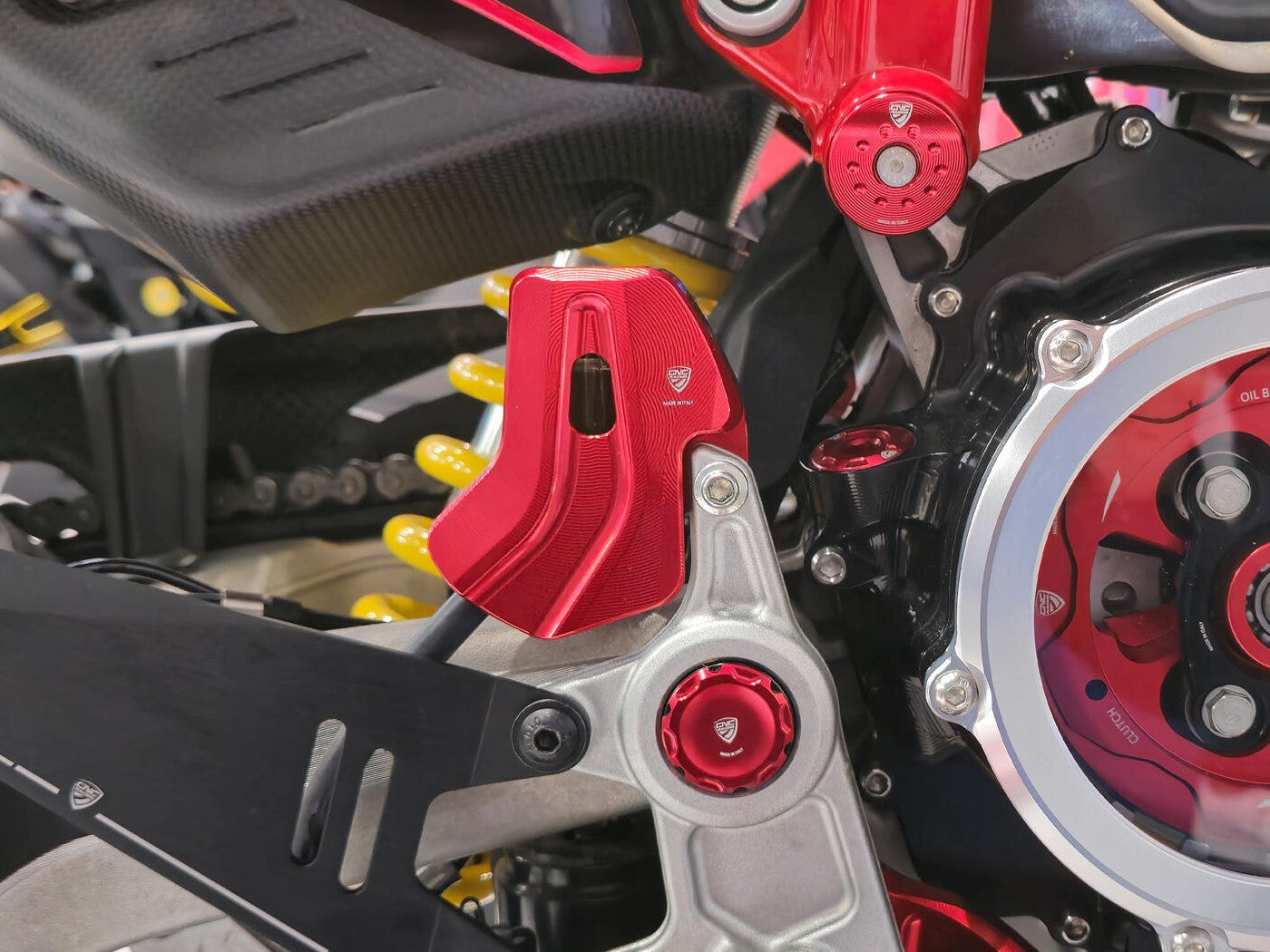 SEA20 - CNC RACING Ducati Hypermotard 698 Mono (2024+) Rear Brake Fluid Tank Holder – Accessories in the Motoraider Motorcycle Aftermarket Accessories and Parts Online Shop