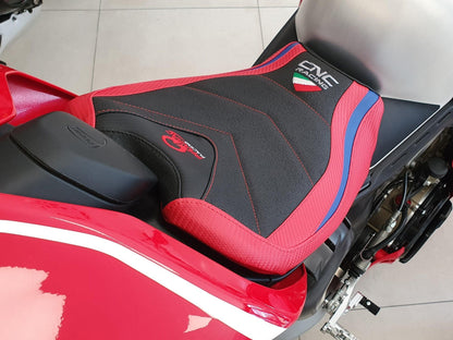 SLD01PR - CNC RACING Ducati Panigale V4 (18/24) Ultragrip Seat Cover (Pramac edition) – Accessories in the Motoraider Motorcycle Aftermarket Accessories and Parts Online Shop