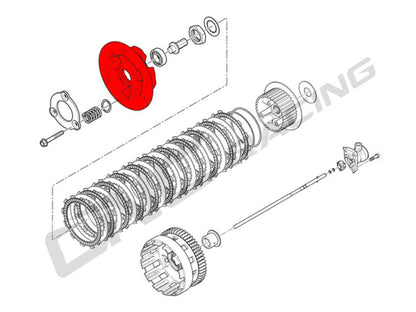 SP200S - CNC RACING Ducati Oil Bath Clutch Pressure Plate (bi-color) – Accessories in the Motoraider Motorcycle Aftermarket Accessories and Parts Online Shop