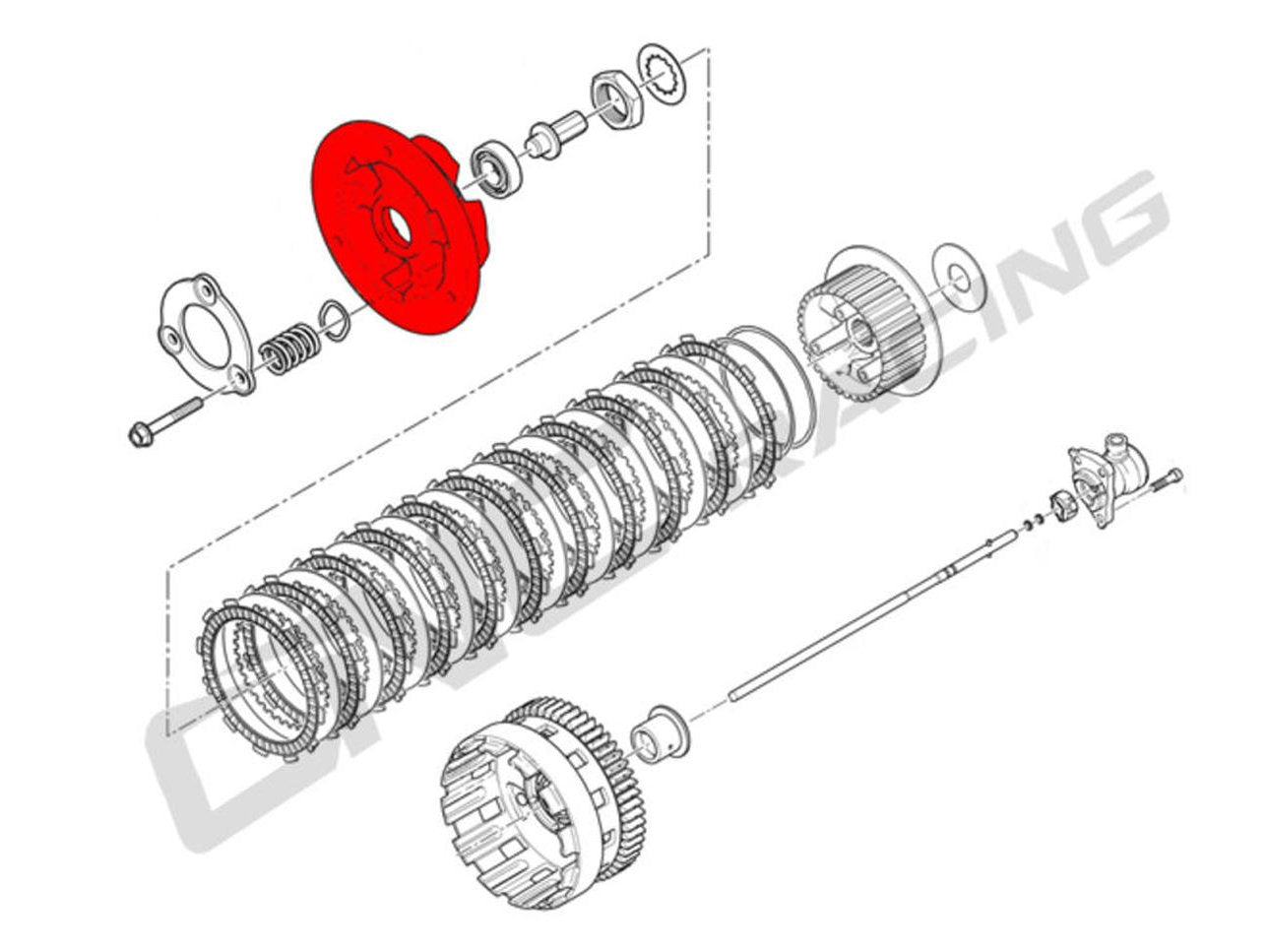 SP201 - CNC RACING Ducati V4 Clutch Pressure Plate (bi-color) – Accessories in the Motoraider Motorcycle Aftermarket Accessories and Parts Online Shop