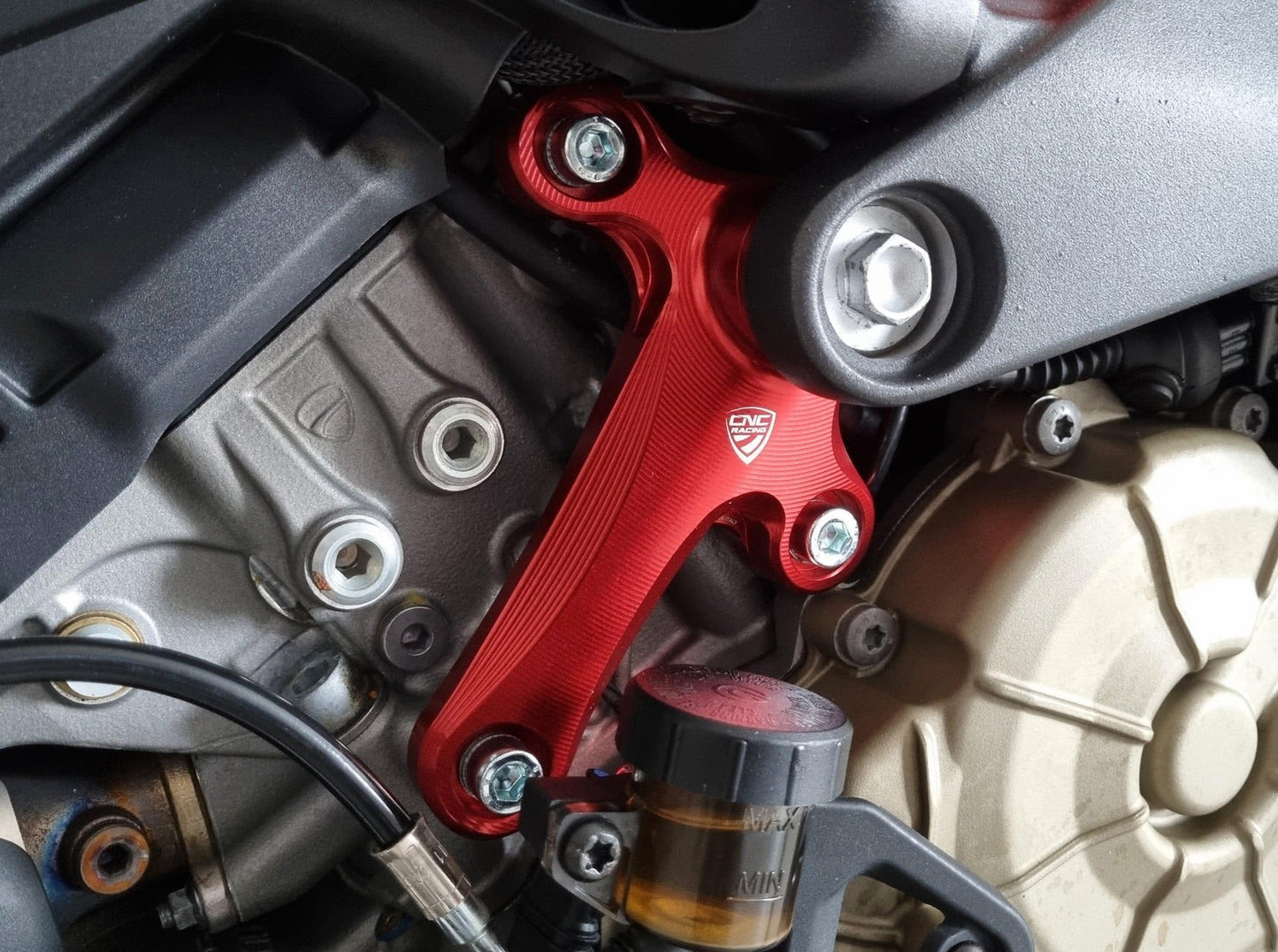 STM01 - CNC RACING Ducati Panigale V4 / Streetfighter (18/24) Engine Holder (right side) – Accessories in the Motoraider Motorcycle Aftermarket Accessories and Parts Online Shop