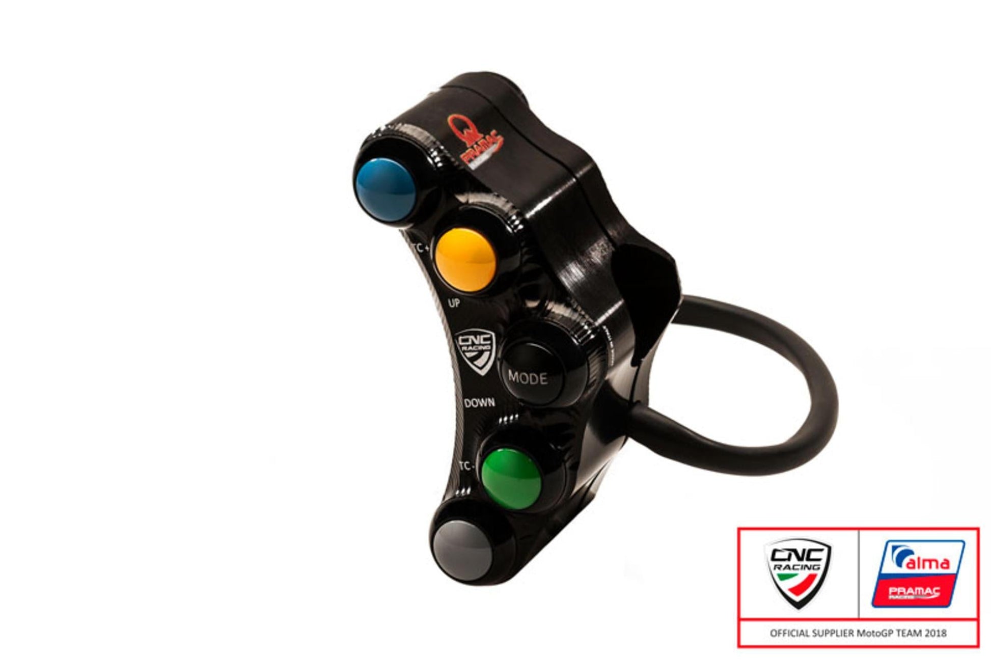 SWD02PR - CNC RACING Ducati 6 Buttons Left Handlebar Switch (racing; Pramac edition) – Accessories in the Motoraider Motorcycle Aftermarket Accessories and Parts Online Shop