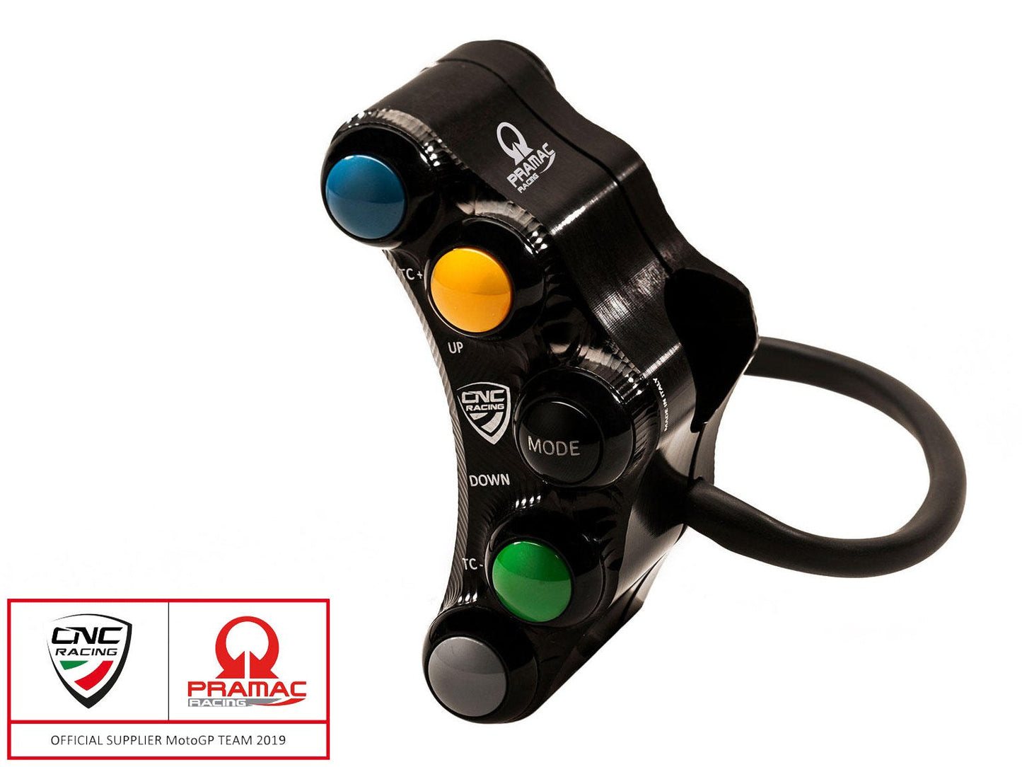 SWD02PR - CNC RACING Ducati 6 Buttons Left Handlebar Switch (racing; Pramac edition) – Accessories in the Motoraider Motorcycle Aftermarket Accessories and Parts Online Shop