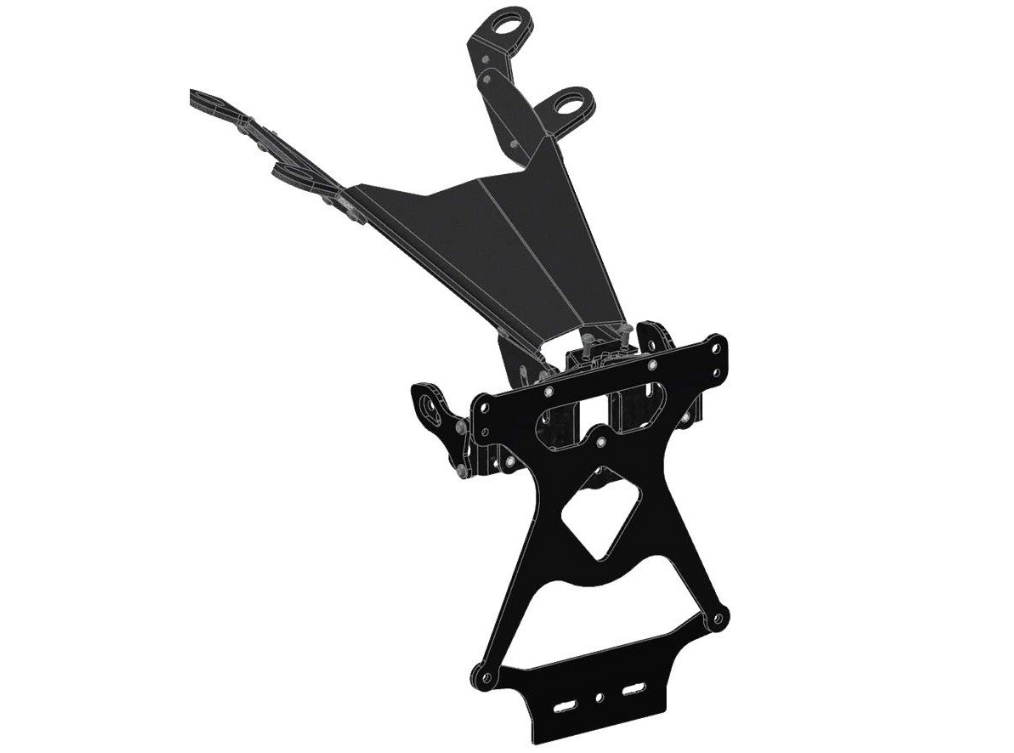 PRT04 - DUCABIKE Ducati Monster 1200 (14/16) Adjustable License Plate Holder – Accessories in the Motoraider Motorcycle Aftermarket Accessories and Parts Online Shop