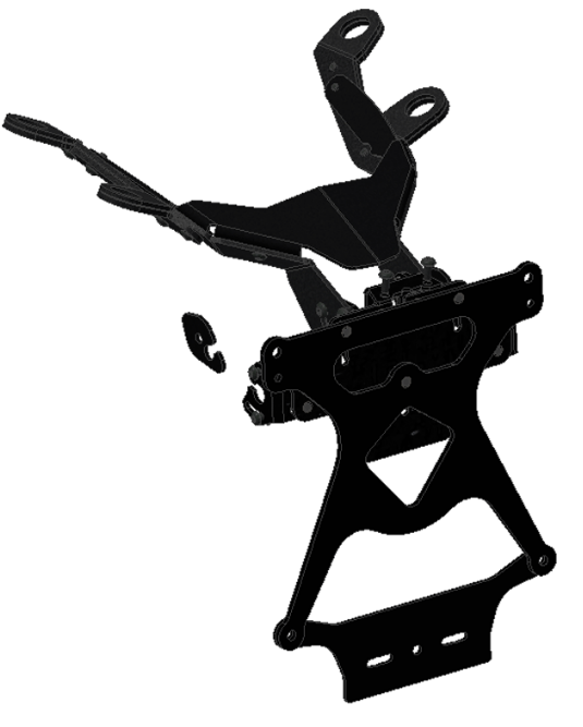 PRT07 - DUCABIKE Ducati Monster 821 (14/17) Adjustable License Plate Holder (short) – Accessories in the Motoraider Motorcycle Aftermarket Accessories and Parts Online Shop
