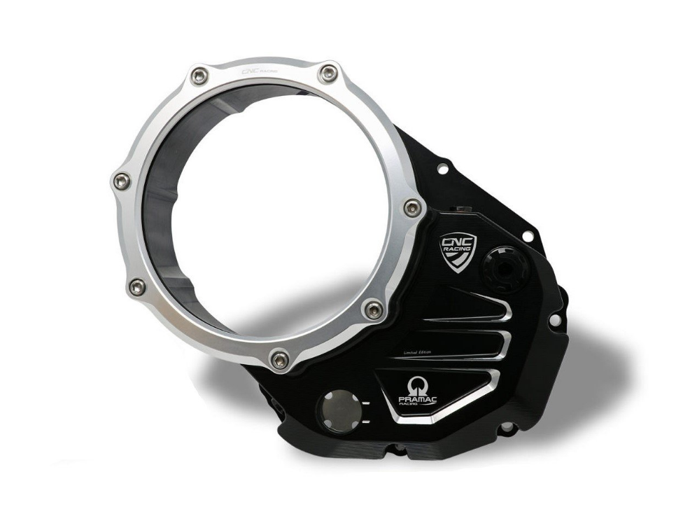 CA501PR - CNC RACING Ducati Oil Bath Clear Clutch Cover (Pramac edition) – Accessories in the Motoraider Motorcycle Aftermarket Accessories and Parts Online Shop