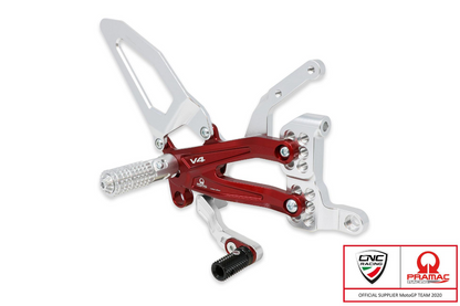 PE409PR - CNC RACING Ducati Streetfighter V4 Adjustable Rearset (Pramac Racing Limited Edition) – Accessories in the Motoraider Motorcycle Aftermarket Accessories and Parts Online Shop
