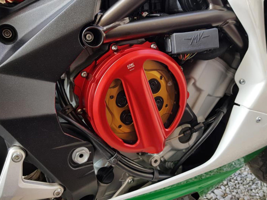 CA301 - CNC RACING MV Agusta Oil Bath Clear Clutch Cover (cable control) – Accessories in the Motoraider Motorcycle Aftermarket Accessories and Parts Online Shop