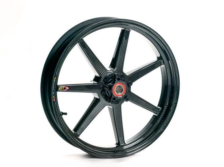 BST MV Agusta F3 / Turismo Veloce Carbon Wheels "Mamba TEK" (front & offset rear, 7 straight spokes, black hubs) – Accessories in the Motoraider Motorcycle Aftermarket Accessories and Parts Online Shop